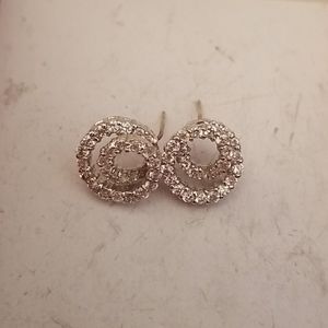 Imitation diamond earring posts
